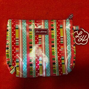 Lou Harvey vibrant multicolored travel cosmetics bag pouch NWT